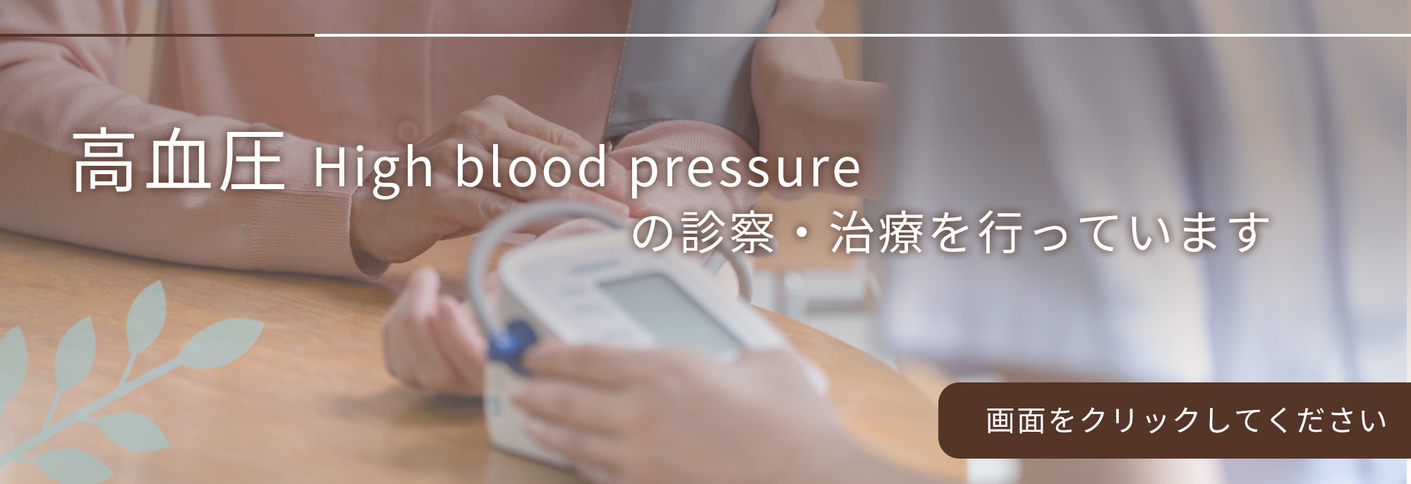 高血圧の診察・治療を行っています